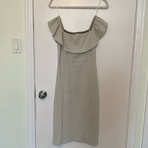 Zara - M - Off Shoulder fitted midi dress.